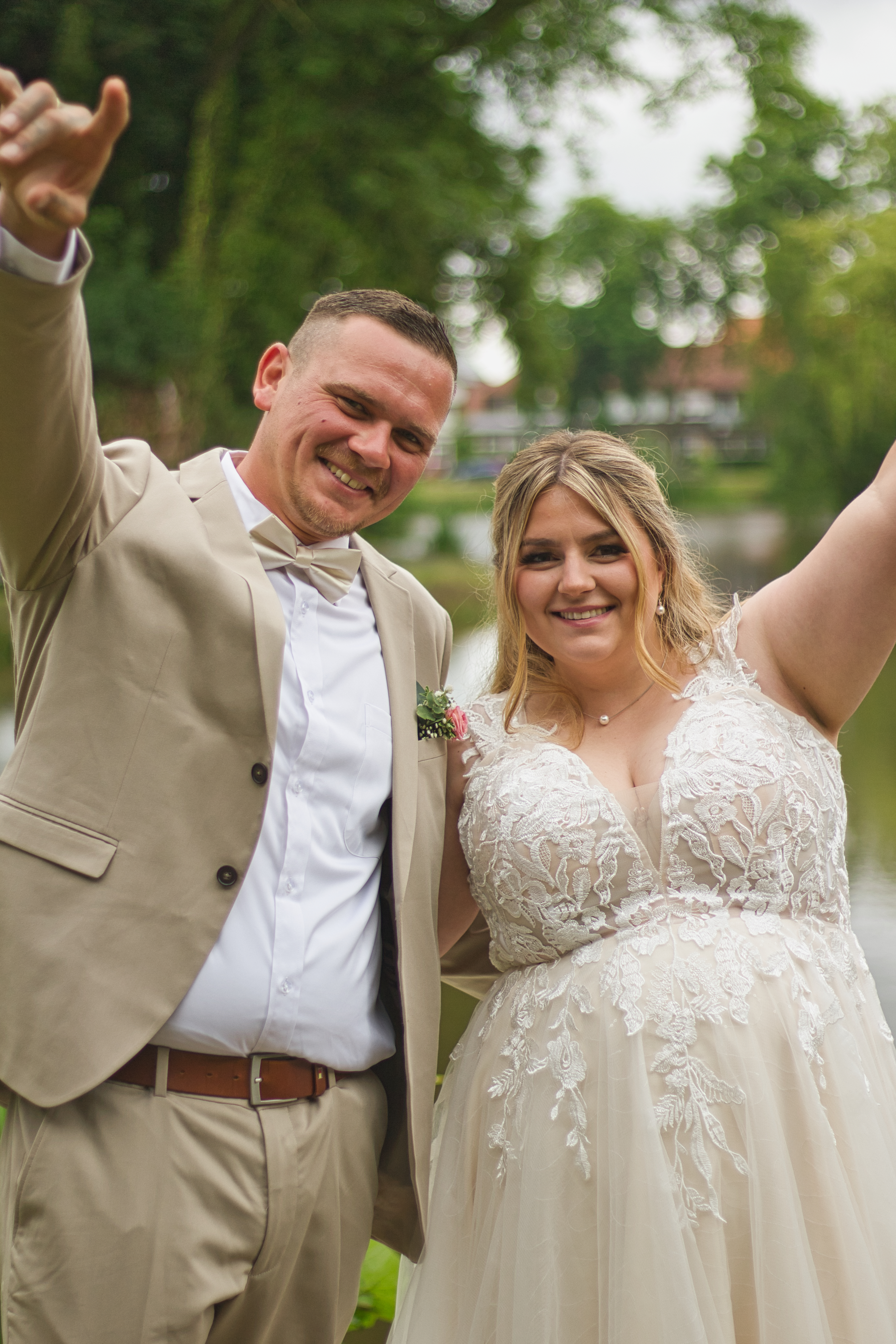 Natürlicher Hochzeitsmoment